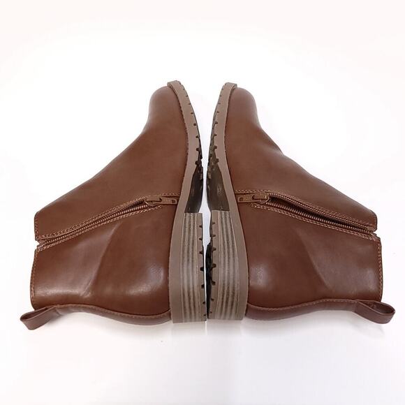 Sonoma Boots Size 8.5 Goods For Life Cognac Zip Up Boot Bootie Fall Womens Shoe - Picture 6 of 12